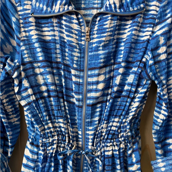 Ruby Rd Royal and White Zip-Up Jacket - Picture 3 of 7